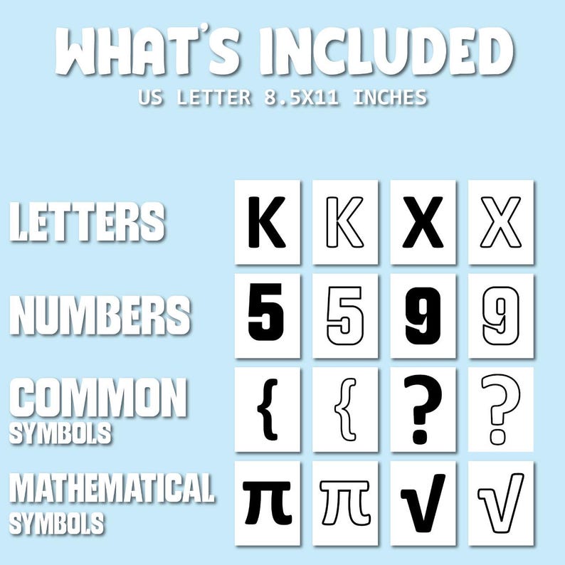 Bold Printable Bulletin Board Letters and Numbers: Classroom Decor (PDF ...