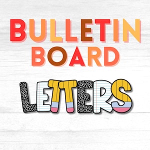 Fett gedruckte Bulletin Board Buchstaben, Zahlen und Symbole: Klassenzimmer Dekor