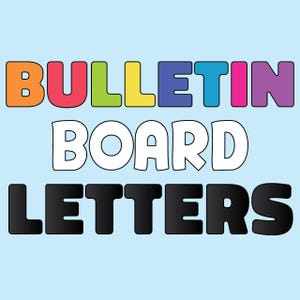 Bold Bulletin Board Printable Letters and Numbers, Math and Symbol, Classroom Decoration, Printable Classroom Decor, Bulletin Board Ideas