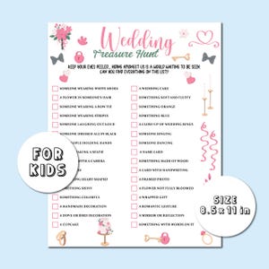Wedding Treasure Hunt For Kids | Wedding I Spy Activity | Engaging Activity | Wedding Scavenger Hunt | Wedding | Wedding Game For Kids
