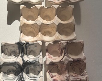 Jesmonite Marbled Egg compartment storage, aesthetically pleasing for the fridge