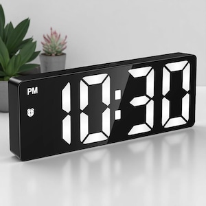 Upgraded LED Digital Alarm Clock – Modern Bedside Desk Clock with Snooze, Bright Display & Wake-Up Function for Home or Office Use