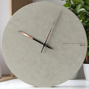 Modern Minimalist Concrete Wall Clock – Modern Silent Timepiece for Living Room or Office Decor