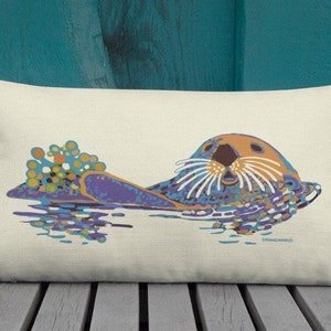 Sea otter - Decorative Accent Pillow