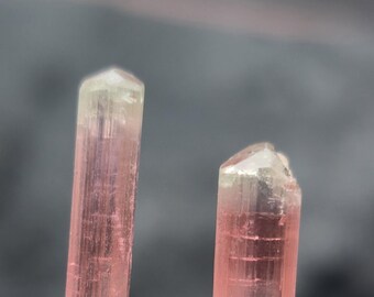 Bi  Tourmaline crystal: Rough Gemstone for Jewelry Making