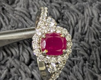 Ruby engagment ring for wedding and fashion wear jewellry