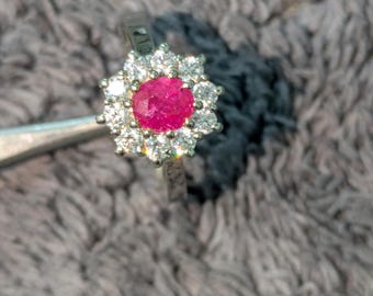 Ruby engagment ring for wedding and fashion wear