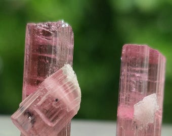 Natural Pink Tourmaline Crystal Cluster  Raw Gemstone Specimen  Healing Crystal Decor
