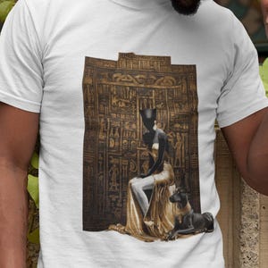 Nefertiti Graphic T-Shirt: Egyptian Queen Art, Anubis Dog, Unisex Tee