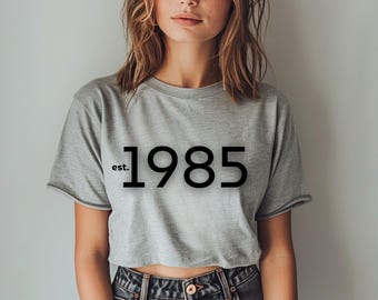 T-shirt court vintage 1985 : chemise concert 40e anniversaire