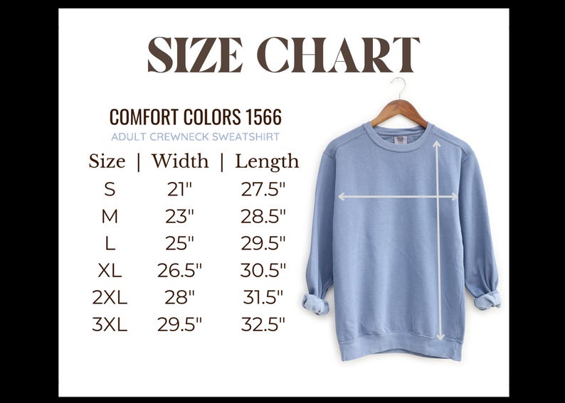 Printed on a soft-washed Comfort Colors 1566 crewneck, this sweatshirt has that lived-in feel right from the first wear. With its relaxed fit and pigment-dyed fabric, it pairs perfectly with your favorite denim, leggings, or cutoff shorts for a cozy-cute summer loo
