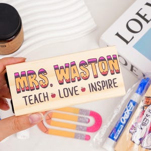 Personalized Teacher Whiteboard Eraser,Chalkboard Eraser with Marker,Custom Teacher Appreciation Gifts,Teacher Name gifts,Back to School