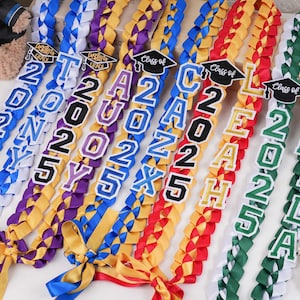 Collar de graduación 2025 personalizado/banda, regalo de graduación universitaria, collar de graduación con nombre, collar de graduación para cualquier escuela o evento, escuela secundaria 2025