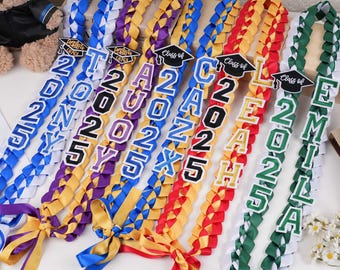 Collar de graduación personalizado 2025: nombre personalizado y colores del colegio