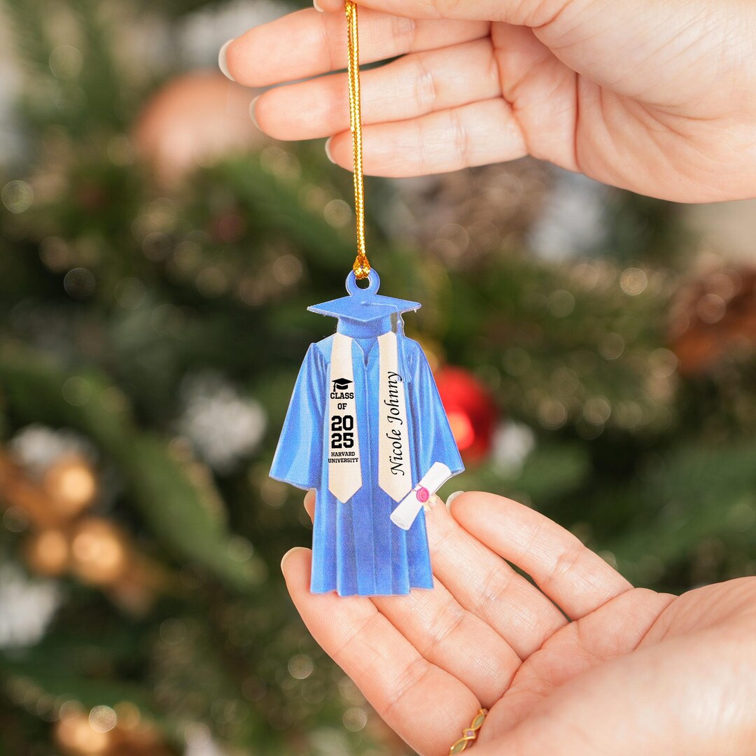Personalized Graduation Ornament: Class of 2025 Acrylic Keepsake - Etsy