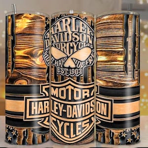Archivo digital PNG para envolver vasos de Harley Bike Tumbler de 20 oz
