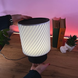 Table Lamp. Modern Home Office Decor. A gift for mother. Modern night light. 3D printed lamp. Warm light lamp. Atmospheric lamp