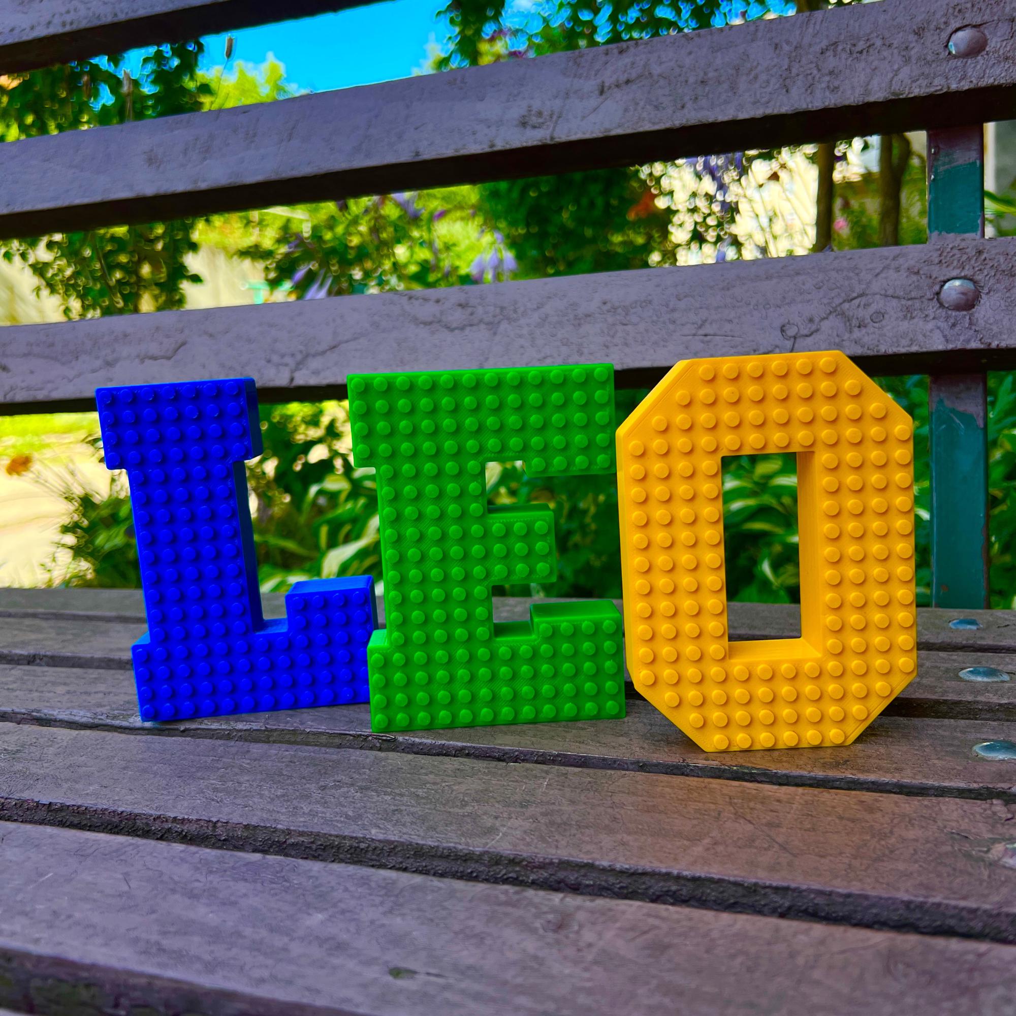 Custom 3D Block Name Sign: Kids Room Decor, Building Block Compatible ...