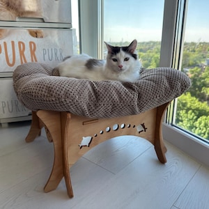 Cat Bed, Bed for Cat, Cat Pillow Bed, Cat Furniture, Modern Cat Furniture, Cat Bed with Pillow, Katzenbett, Pet Beds, Cat lover gift