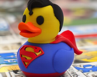 Superman Inspired Superhero Duck, Collectible Cruise Duck, Ducking Duck, Dashboard Duck,  Rubber Duck
