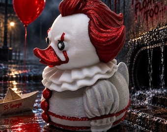 Pennywise Inspired Duck | Scary Horror Clown | Ducking Duck | 3D Printed Creepy Duck | Halloween Gift | Cruise Duck