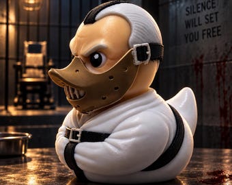 Hannibal Lecter Inspired Duck | Horror Ducking Duck | Silence of the Lambs Inspired 3D Printed Collectible | Cruise Duck