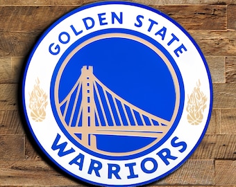 Golden State Warriors NBA LED Wall Lamp Lightbox, 16" 80% larger than others