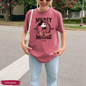 Comfort Colors® Retro Mickey Shirt, Vintage Minnie Mouse Tee, 1928 Mickey Minnie Shirt, Disney Couple Shirts, Disney Family Tees image 4