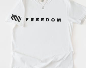 Charlie Kirk Freedom Shirt, American Flag Shirt, CHARLIE Shirt, Justice for Charlie Tee, Comfort Colors® Remembrance Shirt