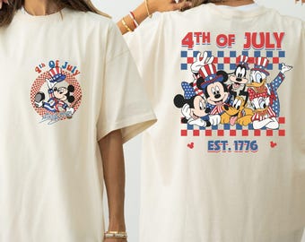 4th of July Mickey & Friends  Shirt – Disney Family Trip Tee – Comfort Colors Disney Vacation Shirt – July 4th Disney Shirt – America Tee