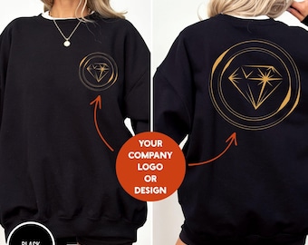 Custom Logo Sweatshirt, Personalized Company Logo Hoodie, Business Logo Pocket Outfit, Sports Team Logo Clothing, Custom Your Text Apparel
