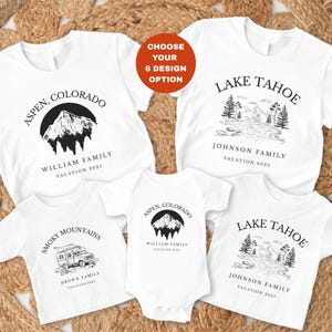 Mountain Vacation Shirt, Personalized Family Shirt, Family Camping Shirt, Custom Family Vacation Shirts, Family Vacation Shirt,Camping Shirt