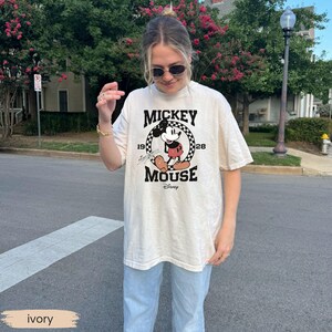 Comfort Colors® Retro Mickey Shirt, Vintage Minnie Mouse Tee, 1928 Mickey Minnie Shirt, Disney Couple Shirts, Disney Family Tees image 2