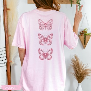 Comfort Colors® Vintage Butterfly Trio Comfort Colors T‑Shirt Cottagecore Boho Nature Aesthetic Tee image 7