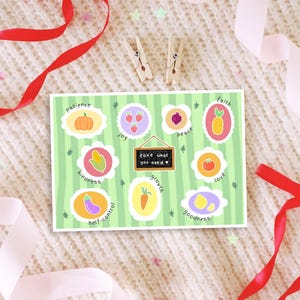 Prenez ce dont vous avez besoin carte postale | Illustration végétarienne émotionnelle | Papeterie sur la santé mentale | carte d'encouragement | Joli cadeau de thérapie kawaii
