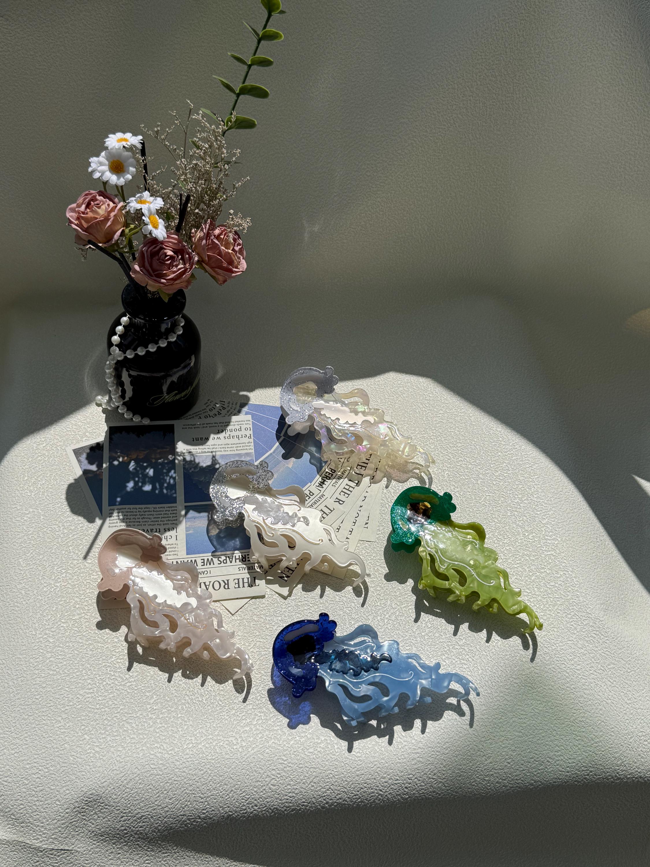 Jellyfish Hair Clip - Etsy