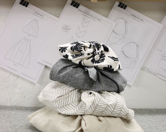 Bento Bread Bag Pattern Medium Bento Bag In Grey Ticking – Shop