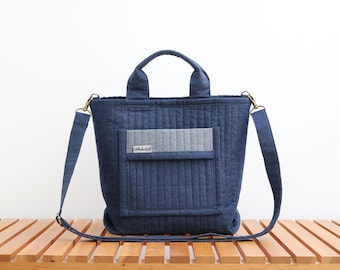 Morris Quilted Tote Bag Sewing Pattern: Beginner Friendly (PDF Pattern)