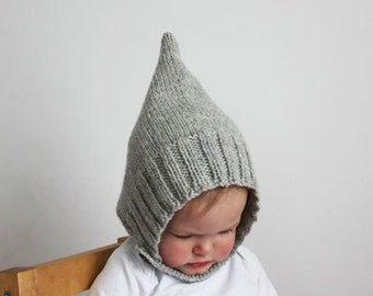 Knitting Pattern PDF - Infant and Toddler Pixie Bonnet Knitting Pattern