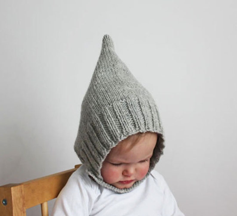 Knitting Pattern PDF Infant and Toddler Pixie Bonnet Knitting Pattern image 1