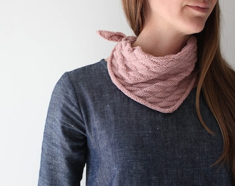 Knitting Pattern, Bandana style scarf, DIY bandana, scarf, kerchief, neckerchief