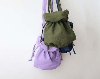 Annin Scrunchie Bag PDF Sewing Pattern – Beginner Drawstring Purse (TAUKO Magazine)