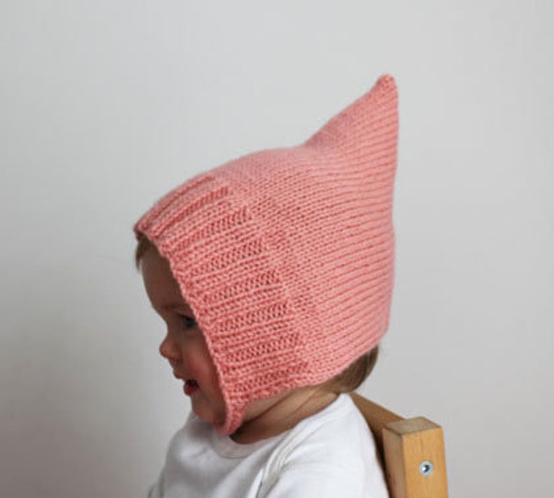 Knitting Pattern PDF Infant and Toddler Pixie Bonnet Knitting Pattern image 2