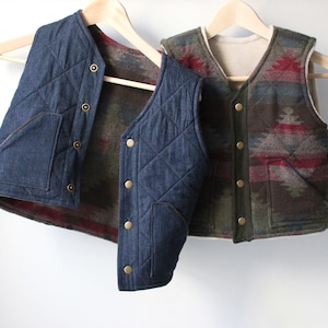 Kids size 6/7 Quilted Vest Sewing Pattern, kids vest, Hansel & Gretel Vest, kid&#39;s sewing, child quilted vest.