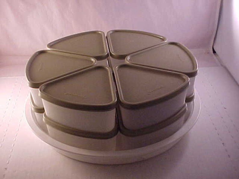 Tupperware Plastic Lazy Susan Storage Containers