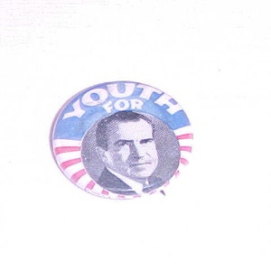 Youth For Nixon - Richard Nixon and Spiro Agnew Political Campaign Pin Button