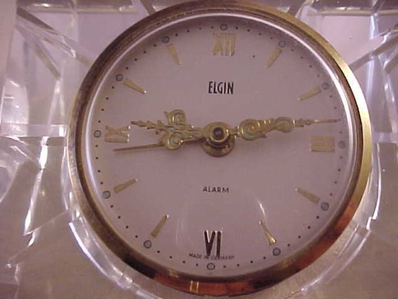 Elgin Brass Alarm Clock Made in West Germany Working Condition Etsy