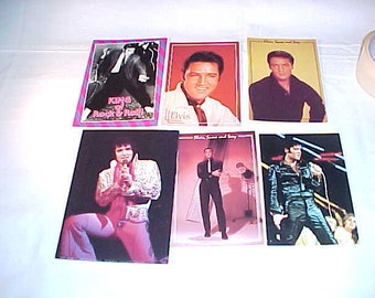 5 Unused Elvis Presley Postcards and 1 Photo 1987-1992