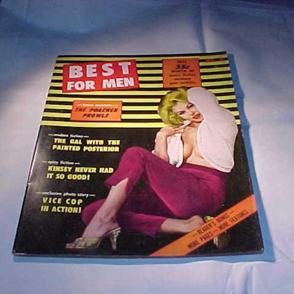 Best For Men Magazine June 1962 Issue Adult Themed Articles Pin-Up Photography