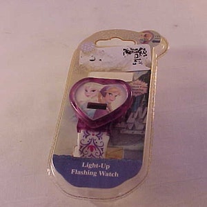Disney Frozen LCD Watch With Light-Up Flashing in Working Condition With Original Box and Instructions